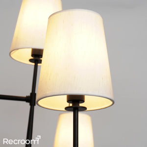 Art Fabric Lamp Shade Rhodes 2-Tier Round Chandelier 48 - Zonesus