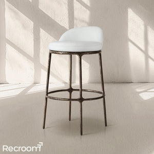Thaddeo Leather Swivel Bar & Counter Stool - Zonesus