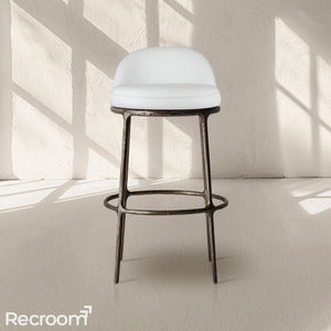 Thaddeo Leather Swivel Bar & Counter Stool - Zonesus