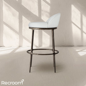 Thaddeo Leather Swivel Bar & Counter Stool - Zonesus