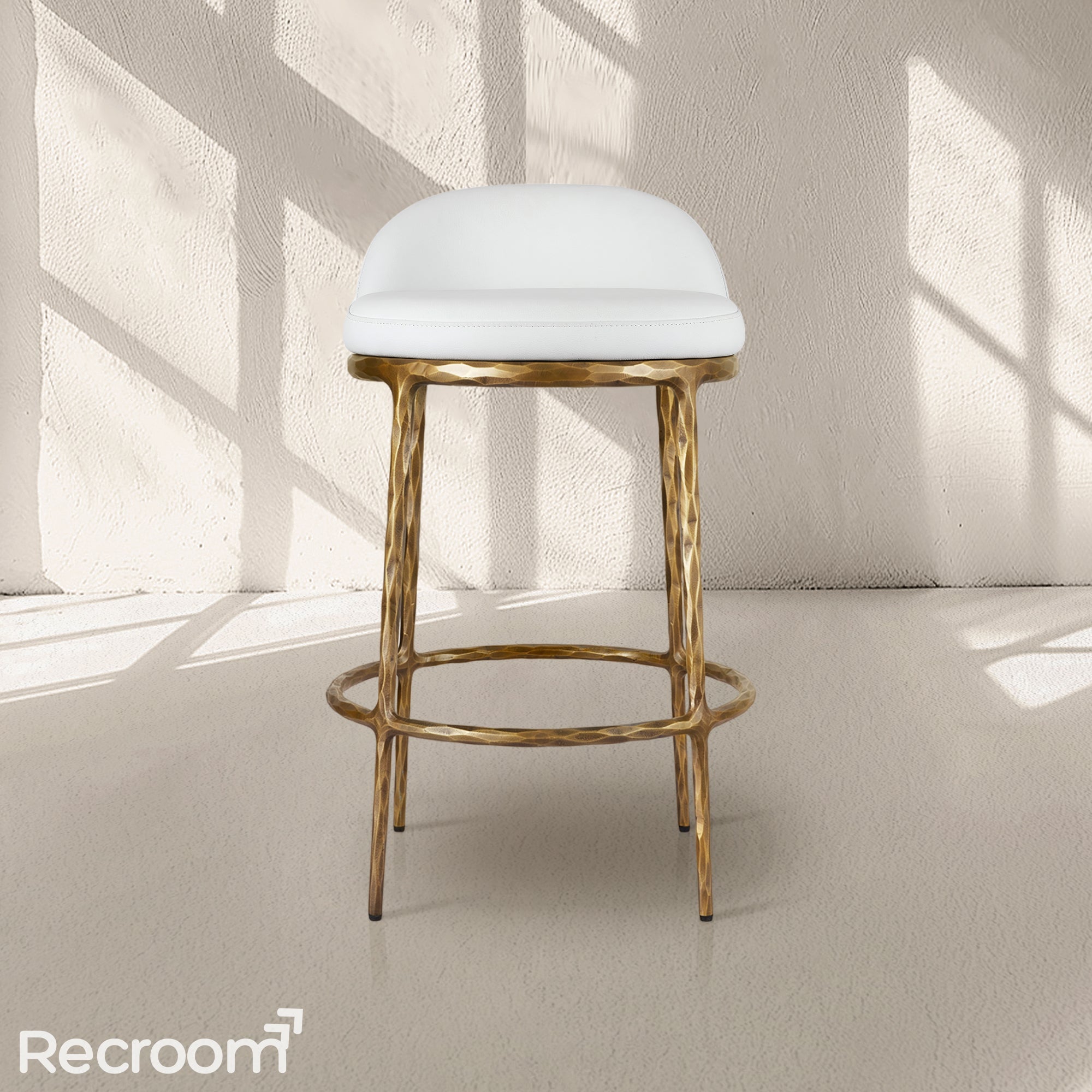 Thaddeo Leather Swivel Bar & Counter Stool - Zonesus