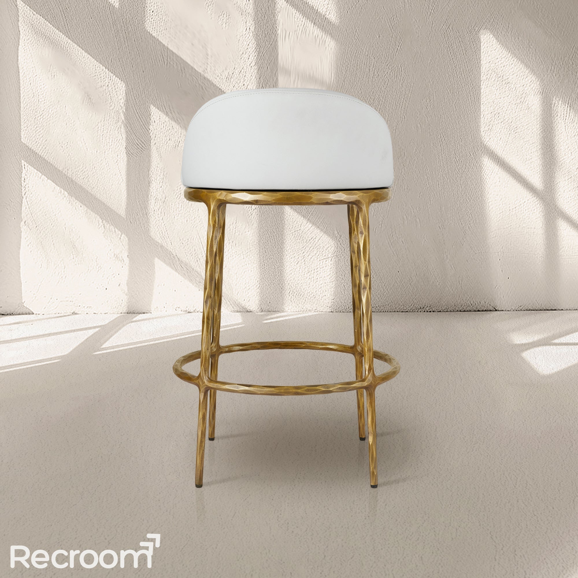 Thaddeo Leather Swivel Bar & Counter Stool - Zonesus