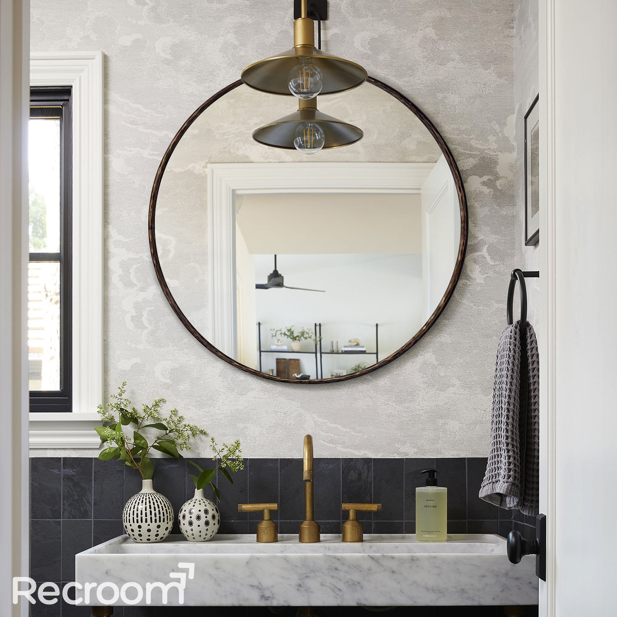 Thaddeo Round Mirror - Zonesus