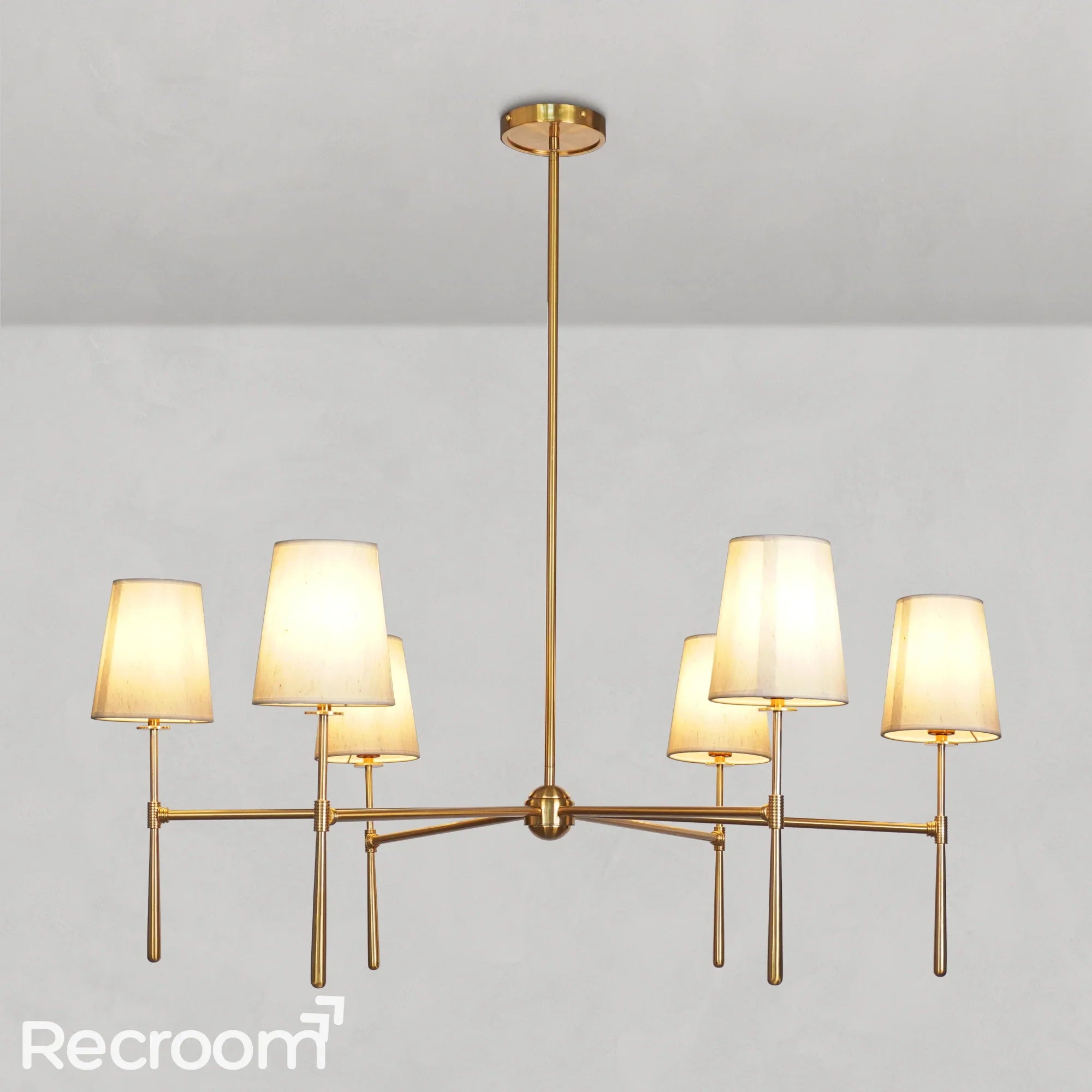 Art Fabric Lamp Shade Rhodes Round Chandelier42" - Zonesus