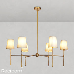 Art Fabric Lamp Shade Rhodes Round Chandelier42" - Zonesus