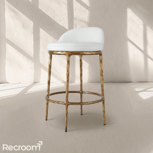 Thaddeo Leather Swivel Bar & Counter Stool - Zonesus