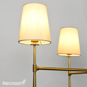 Art Fabric Lamp Shade Rhodes Round Chandelier - Zonesus