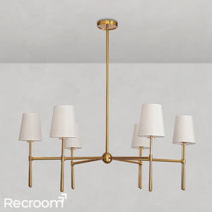 Art Fabric Lamp Shade Rhodes Round Chandelier42" - Zonesus