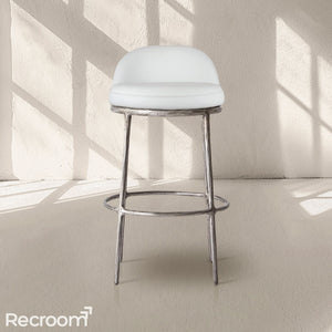 Thaddeo Leather Swivel Bar & Counter Stool - Zonesus