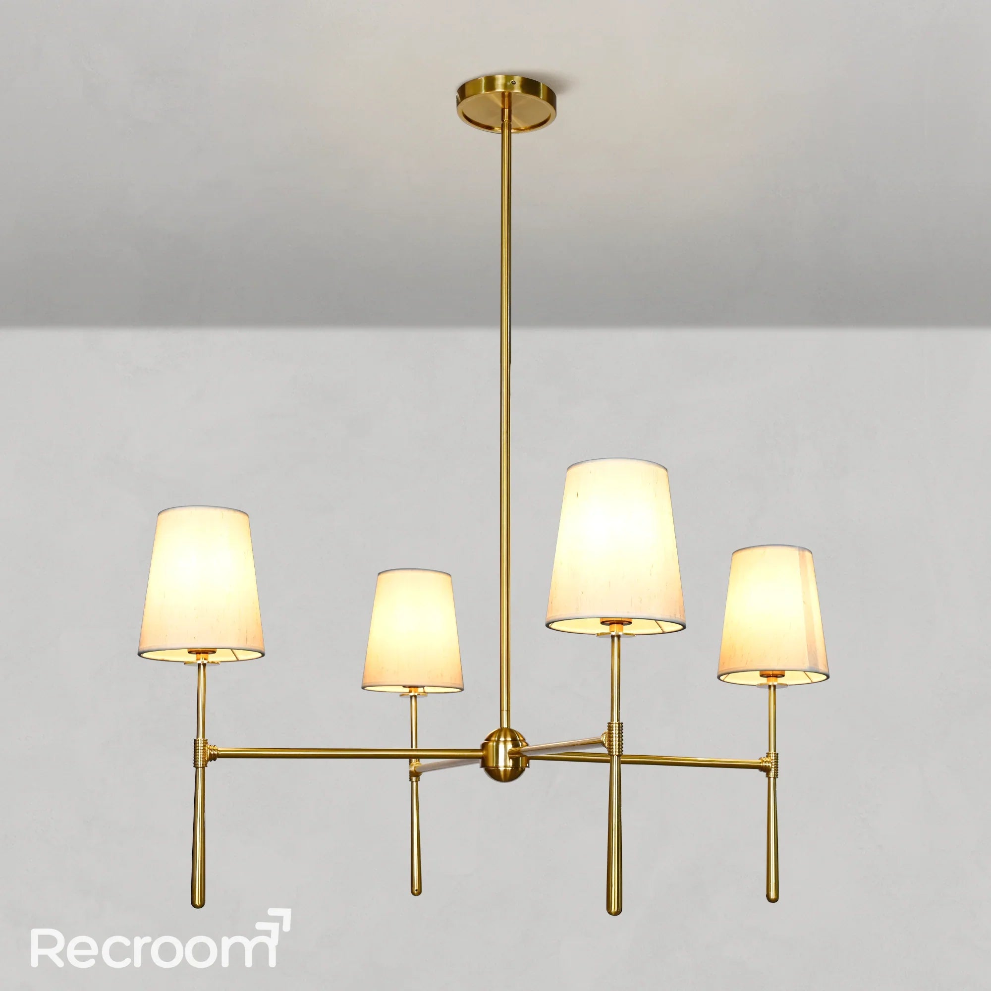 Art Fabric Lamp Shade Rhodes Round Chandelier - Zonesus