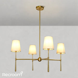 Art Fabric Lamp Shade Rhodes Round Chandelier - Zonesus