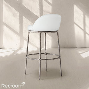 Thaddeo Leather Swivel Bar & Counter Stool - Zonesus