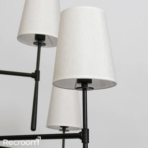 Art Fabric Lamp Shade Rhodes 2-Tier Round Chandelier 48 - Zonesus
