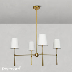 Art Fabric Lamp Shade Rhodes Round Chandelier - Zonesus