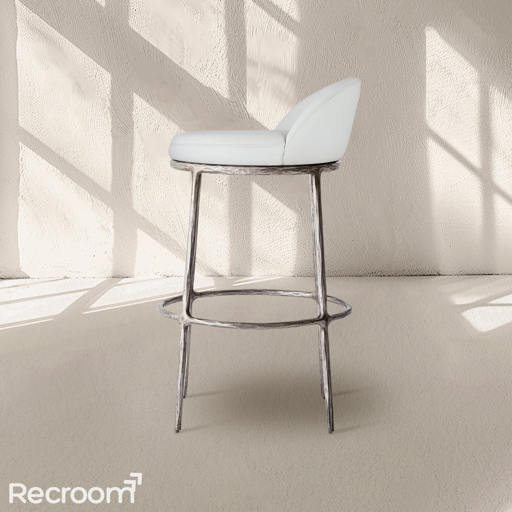 Thaddeo Leather Swivel Bar & Counter Stool - Zonesus
