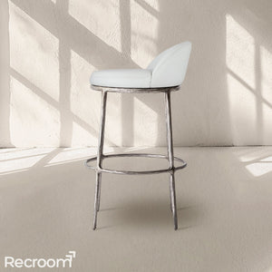 Thaddeo Leather Swivel Bar & Counter Stool - Zonesus