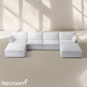 Kloud Modular Track Arm U-Chaise Sectional - Zonesus