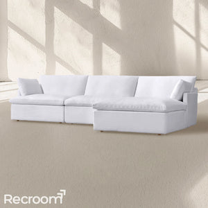 Kloud Modular Track Arm Right-Arm Sofa-Chaise Sectional - Zonesus