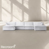 Kloud Modular Track Arm U-Chaise Sectional - Zonesus