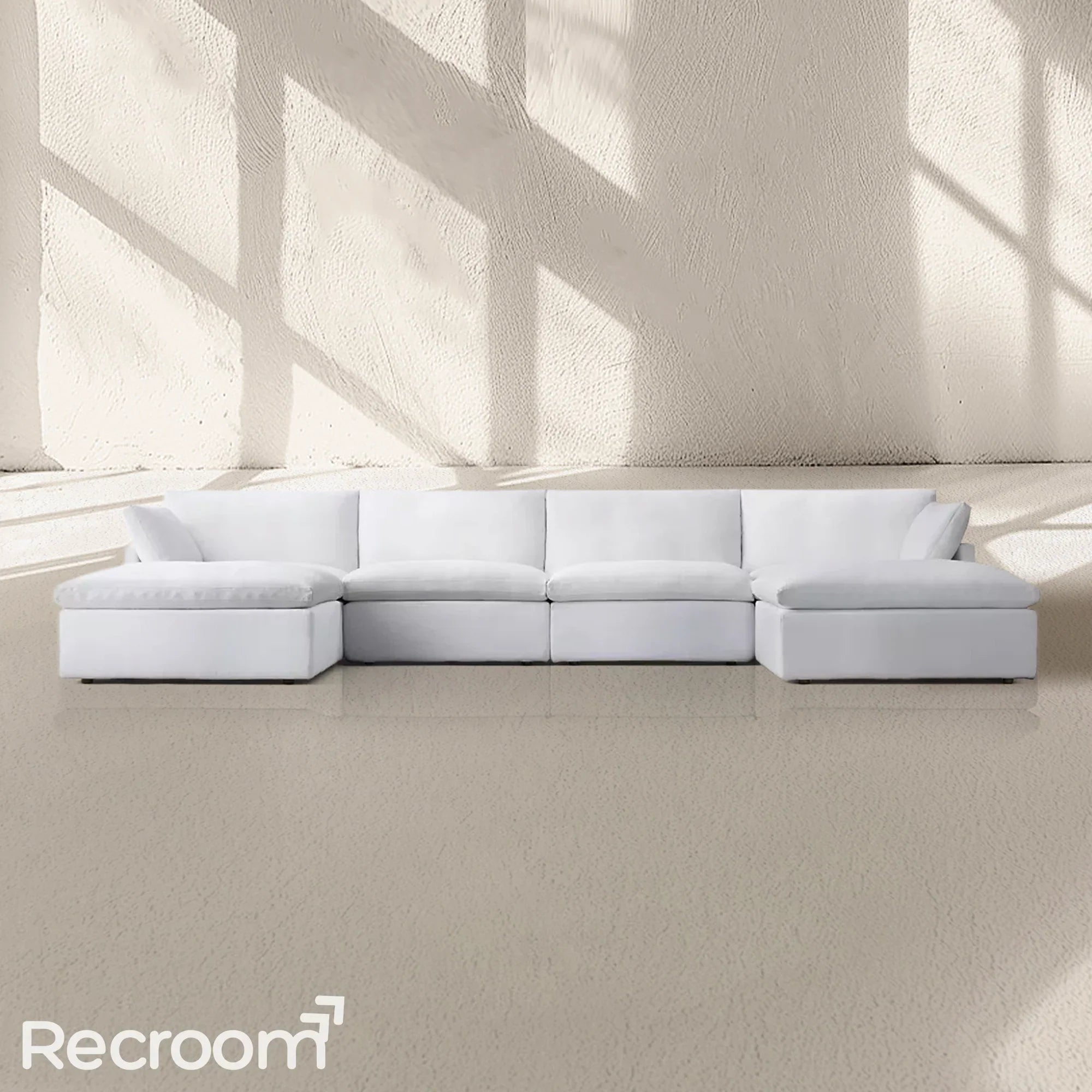 Kloud Modular Track Arm U-Chaise Sectional - Zonesus