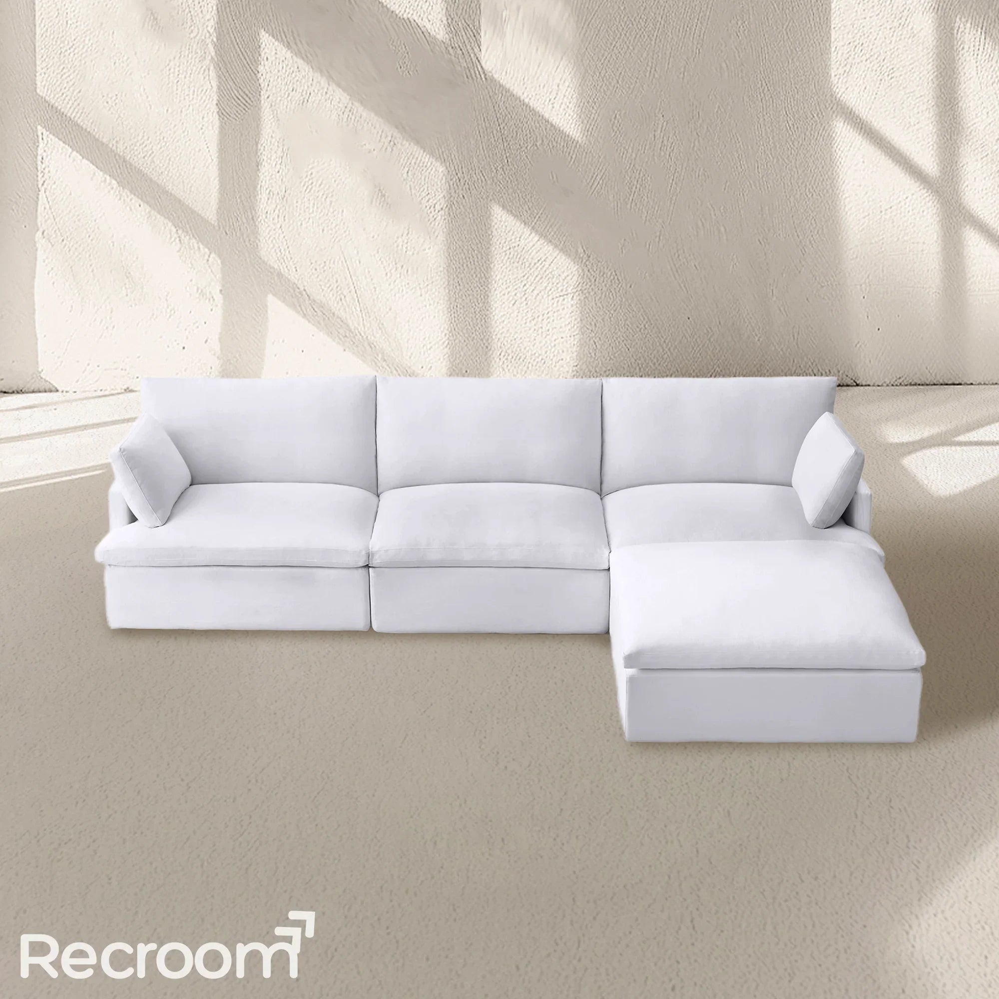 Kloud Modular Track Arm Right-Arm Sofa-Chaise Sectional - Zonesus