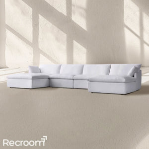 Kloud Modular Track Arm U-Chaise Sectional - Zonesus