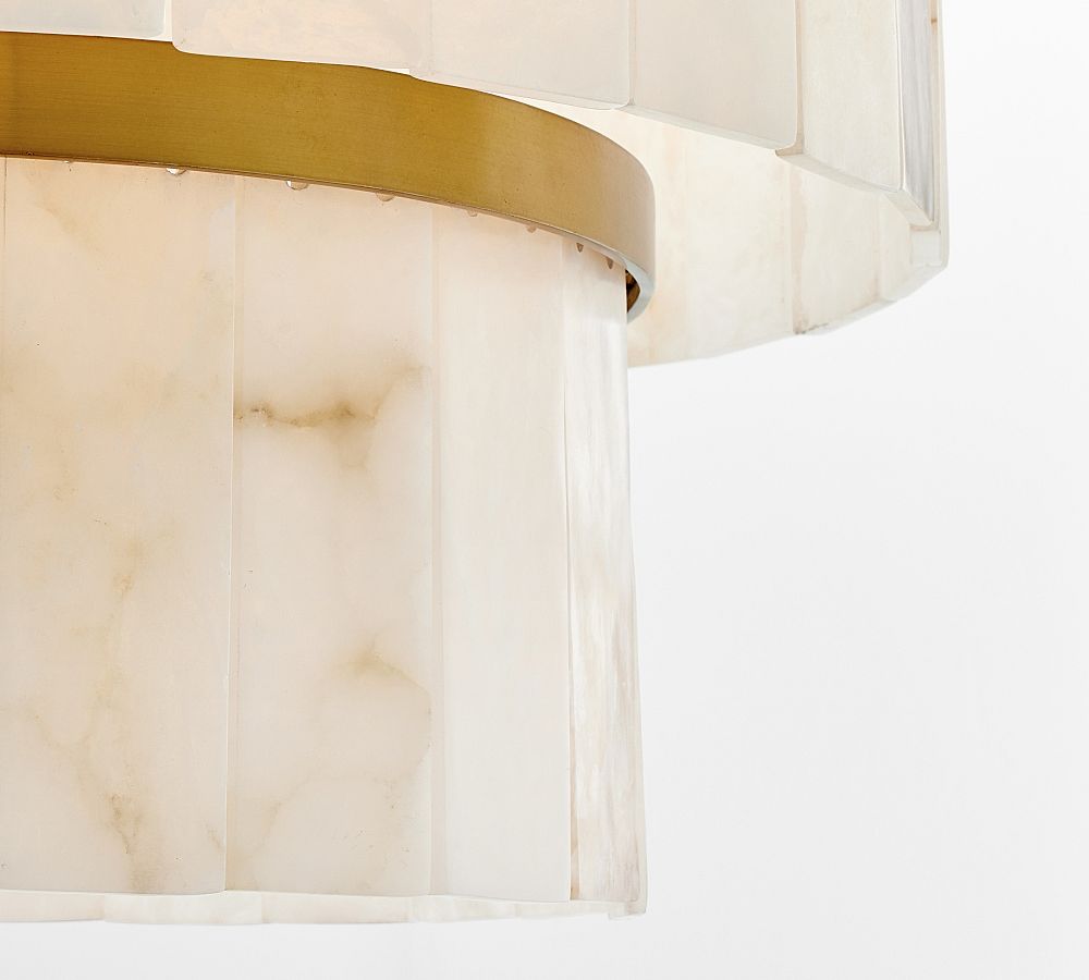 Windham Alabaster 3 Tier Chandelier (35") - Zonesus