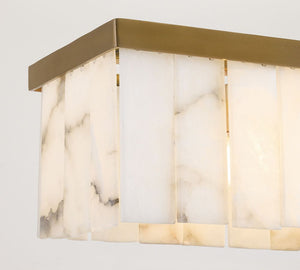 Windham Alabaster Linear Chandelier (49") - Zonesus