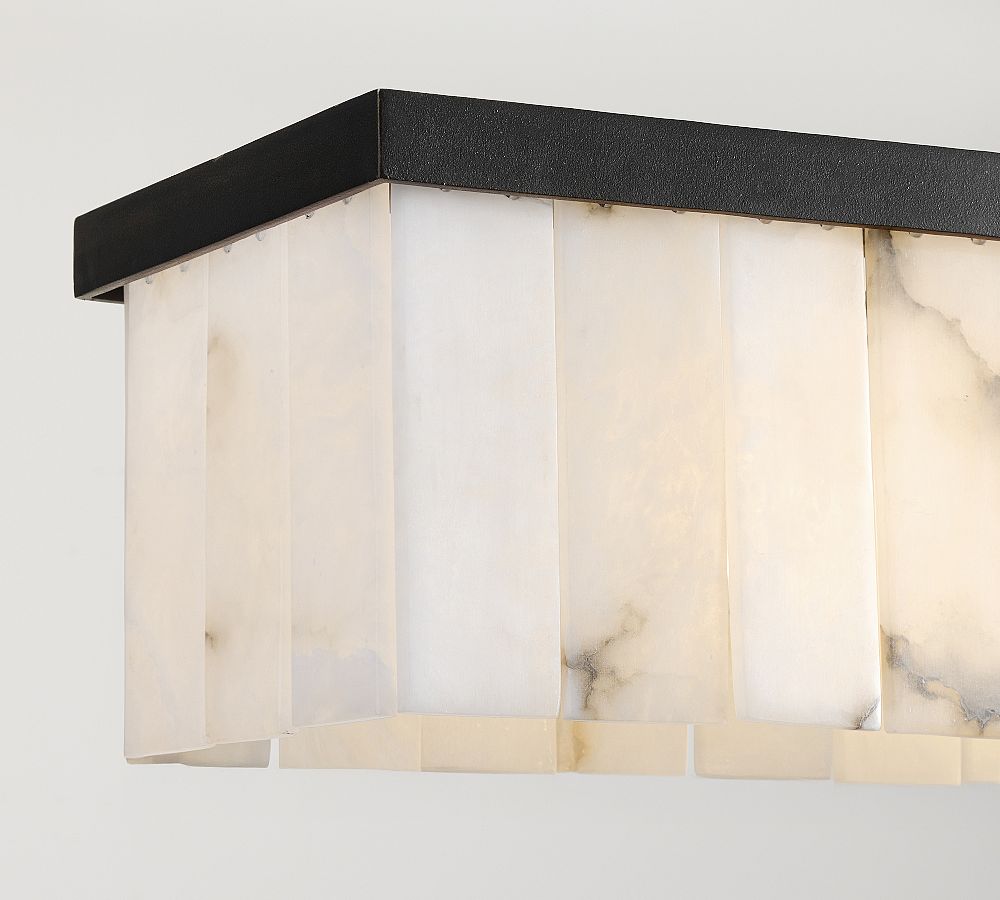 Windham Alabaster Linear Chandelier (49") - Zonesus