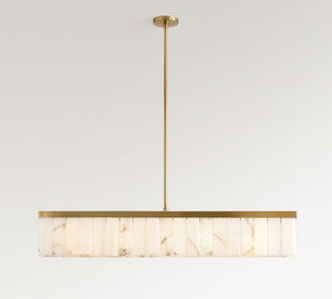 Windham Alabaster Linear Chandelier (49") - Zonesus