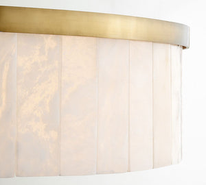 Windham Alabaster Tile Round Chandelier (30"-42") - Zonesus