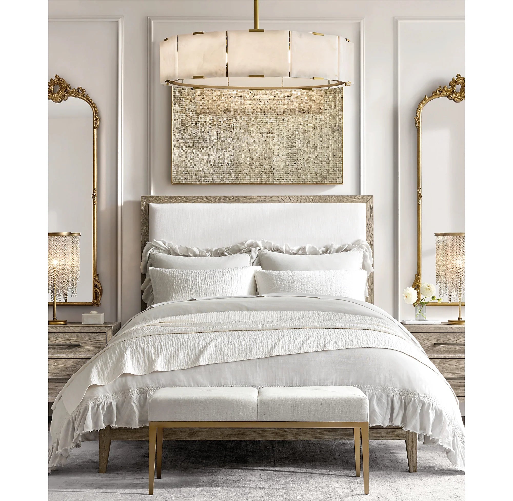 Blaire Alabaster Large Chandelier 32''D - Zonesus