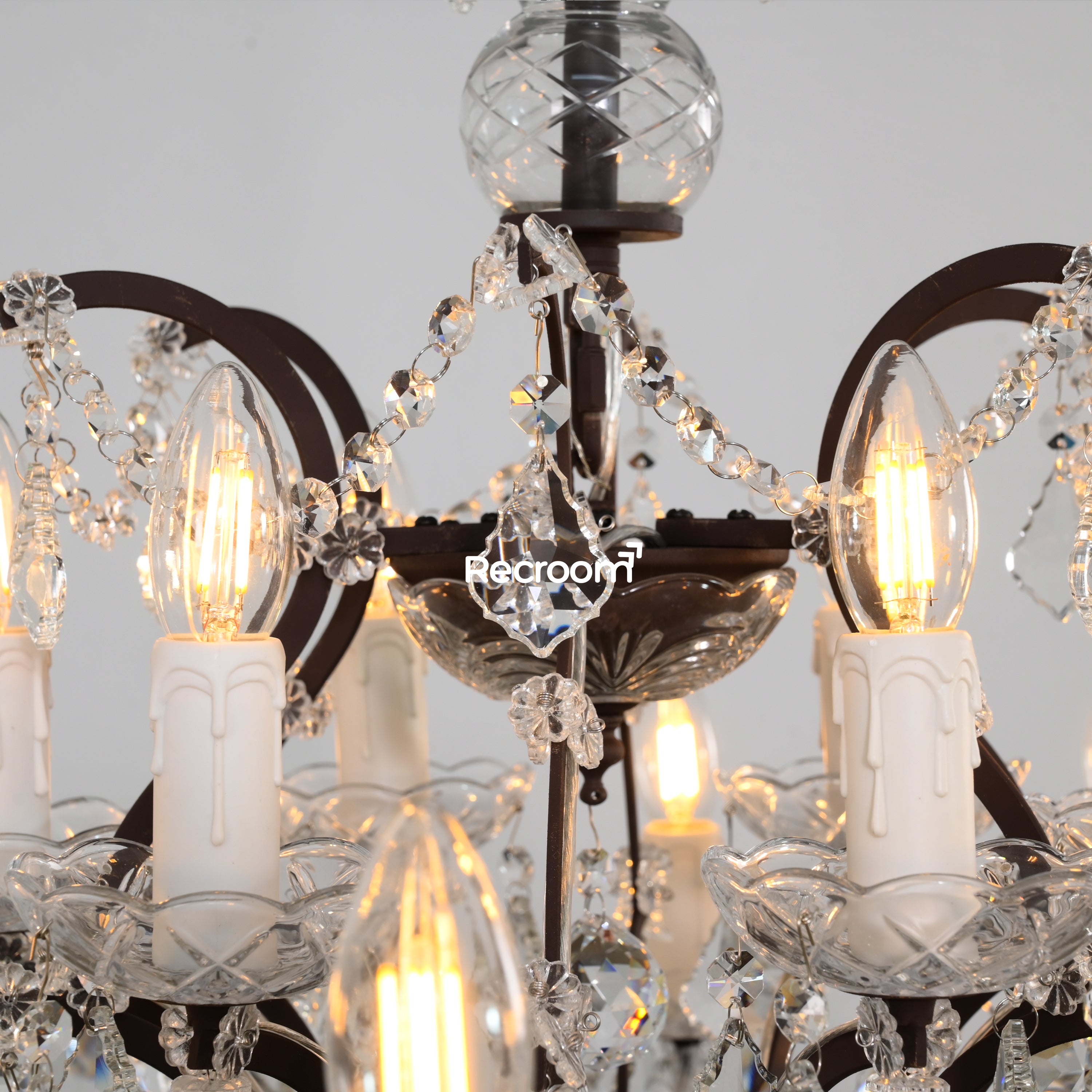 Rococonut Crystal Outdoor Chandelier 33” - Zonesus