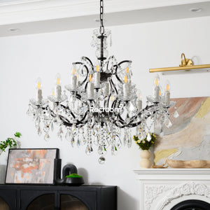 Rococonut Crystal Outdoor Chandelier 33” - Zonesus