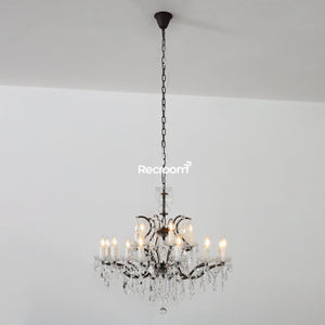 Rococonut Crystal Outdoor Chandelier 33” - Zonesus