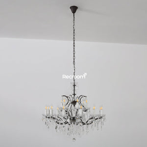 Rococonut Crystal Outdoor Chandelier 33” - Zonesus