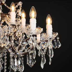 Rococonut Crystal Outdoor Chandelier 33” - Zonesus