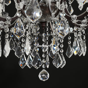 Rococonut Crystal Outdoor Chandelier 33” - Zonesus