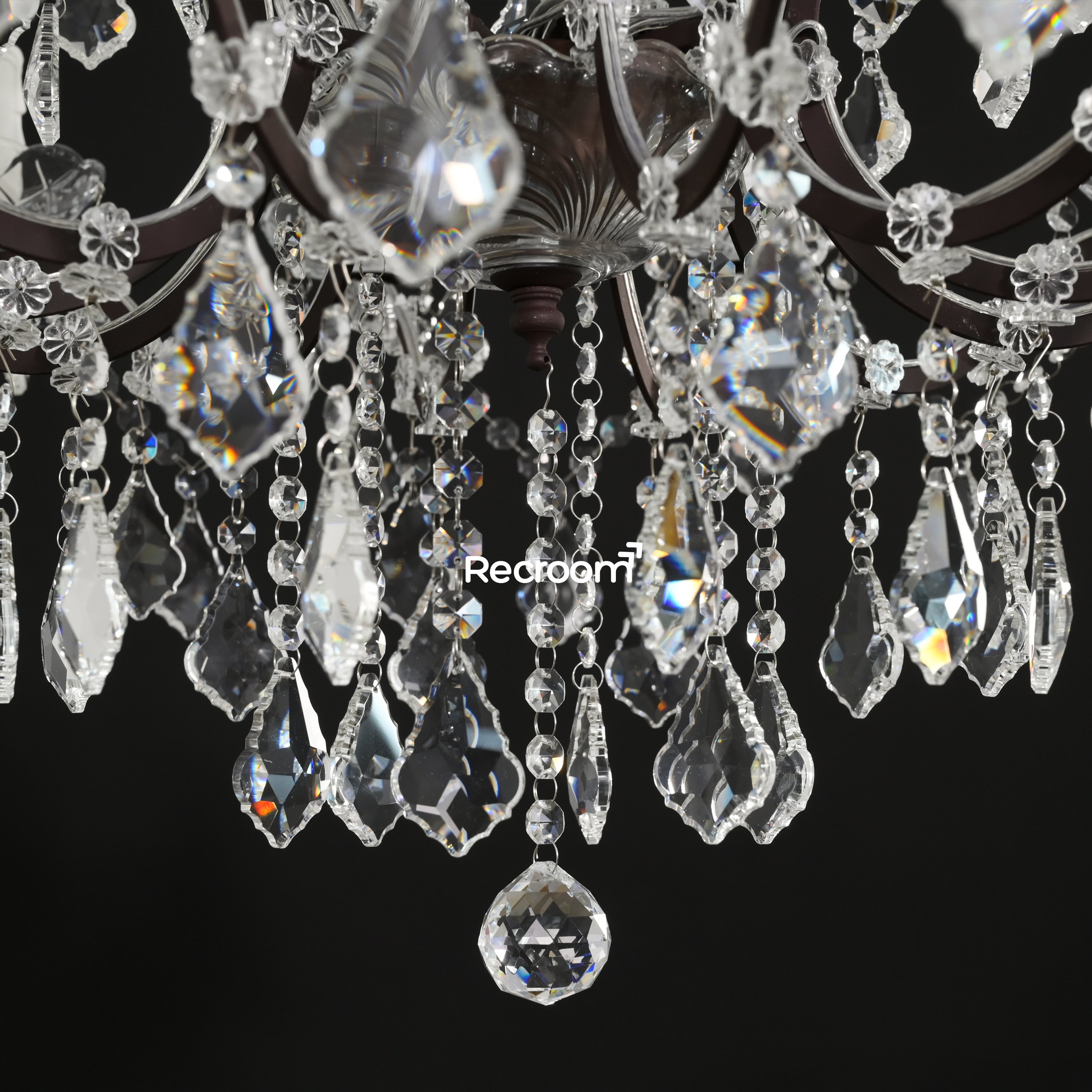 Rococonut Crystal Outdoor Chandelier 33” - Zonesus