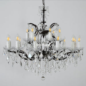Rococonut Crystal Outdoor Chandelier 33” - Zonesus